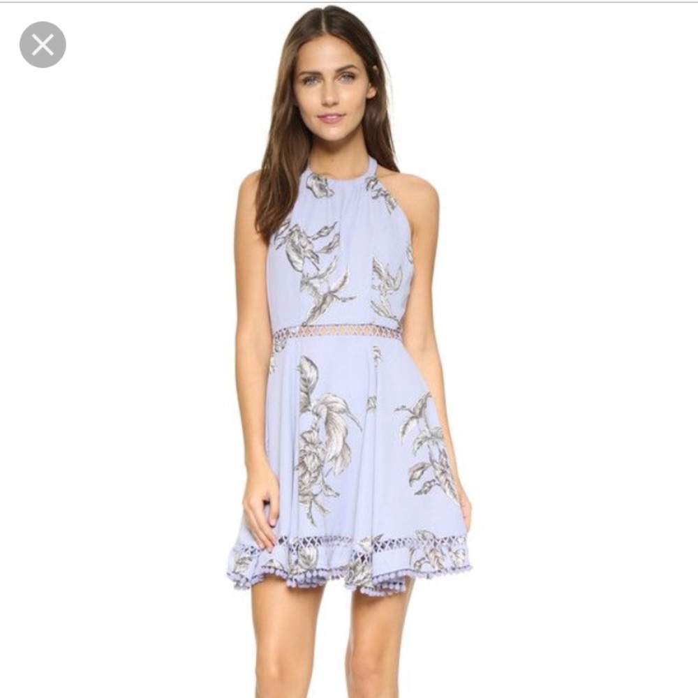 TULAROSA floral halter dress